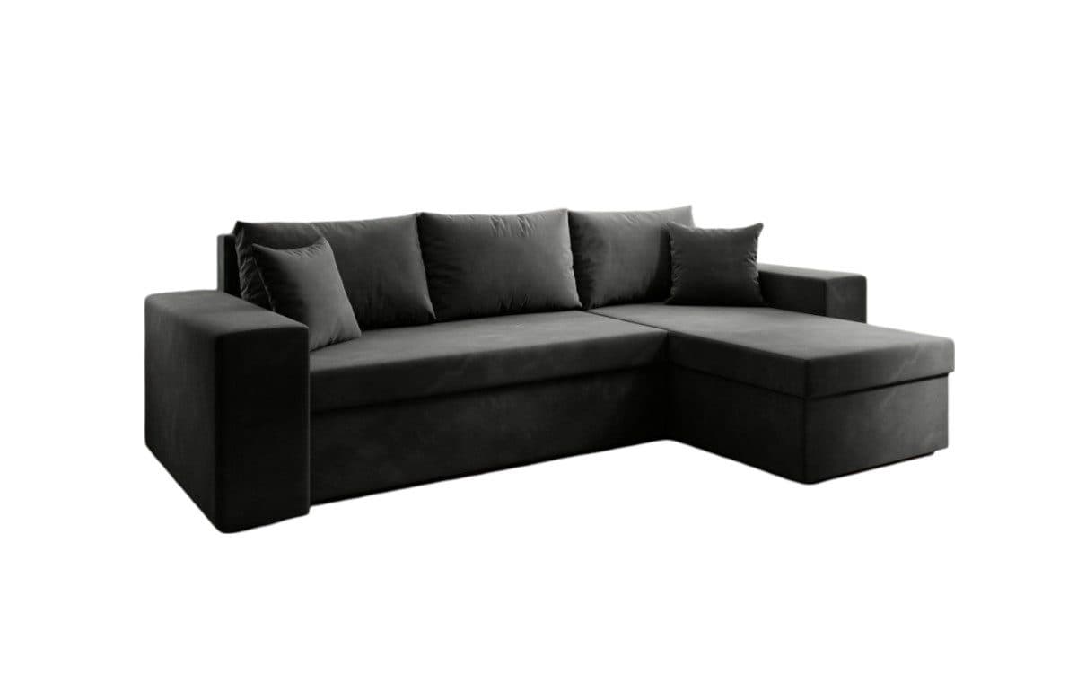 Luxusbetten24 Schlafsofa Denver Schwarz Samt mit Schlaffunktion - Bild 2