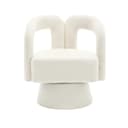 KLAM HOME Drehstuhl 360-Grad-Schwenk Cuddle-Fass Bürostuhl Beige Bild 2