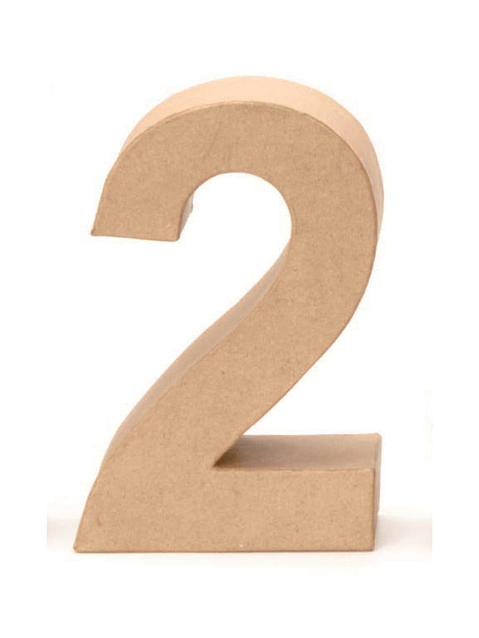 Glorex Deko-Buchstaben Papp-Zahl 2 17,5 x 5,5 cm