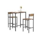 SoBuy Essgruppe 2-tlg. Braun Industrieller Stil Bild 2
