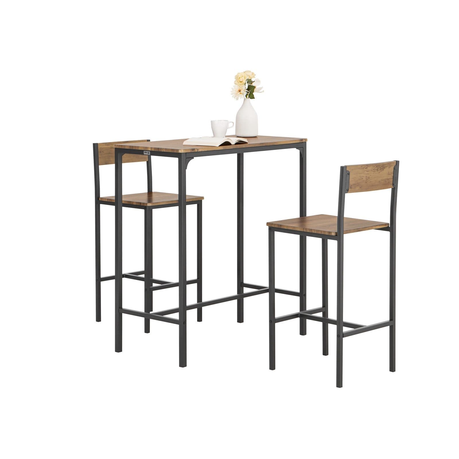 SoBuy Essgruppe 2-tlg. Braun Industrieller Stil - Bild 2