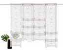 Weckbrodt Scheibengardine Selina Bestickt Transparent Violett Beige Bild 2