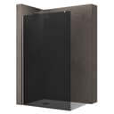 doporro Walk-in-Dusche Duschwand schwarz 10mm ESG-Glas Bremen-01VG Bild 2