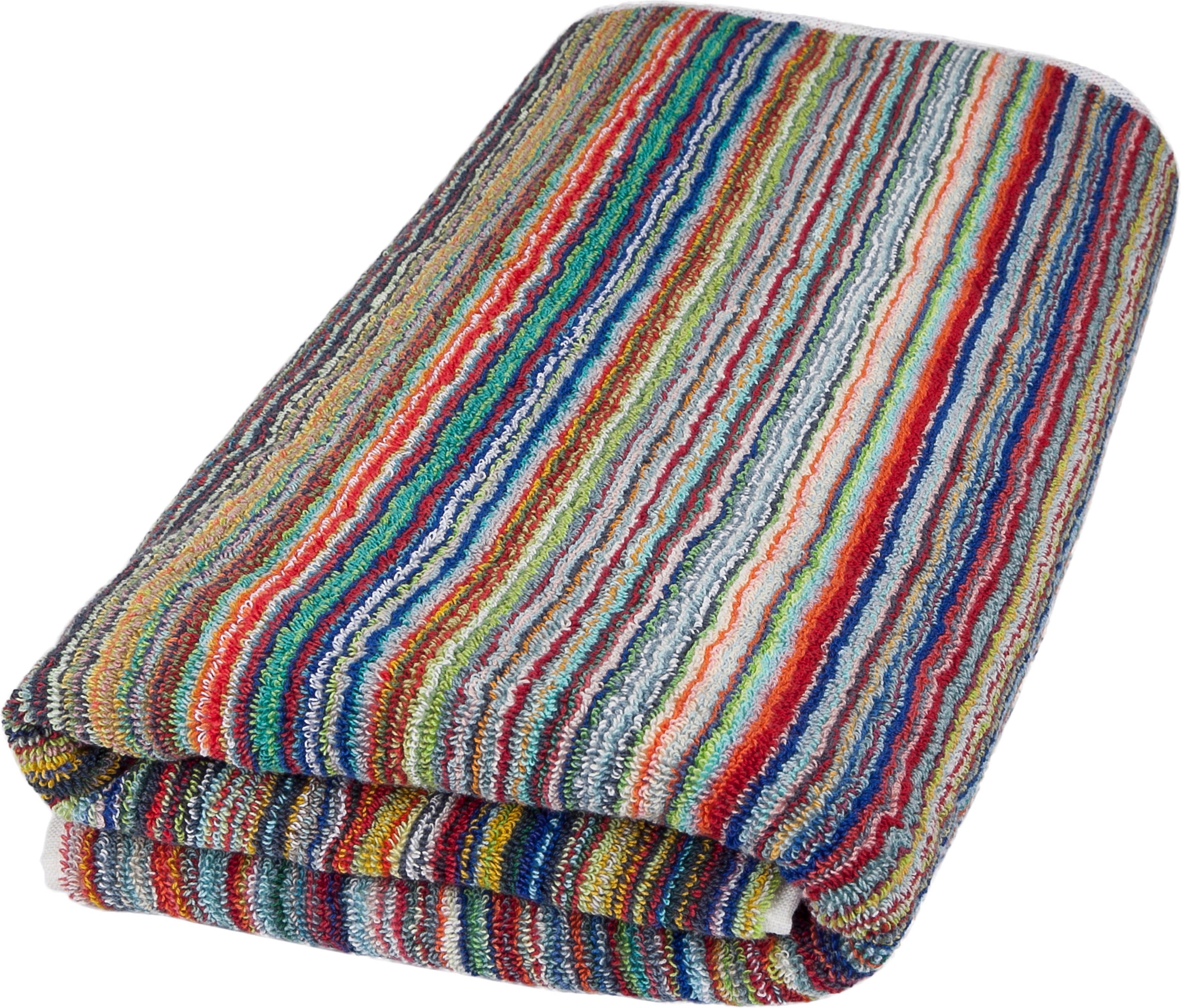 ROSS Saunatuch Missoni-Serie Blau Bunt Frottier Baumwolle
