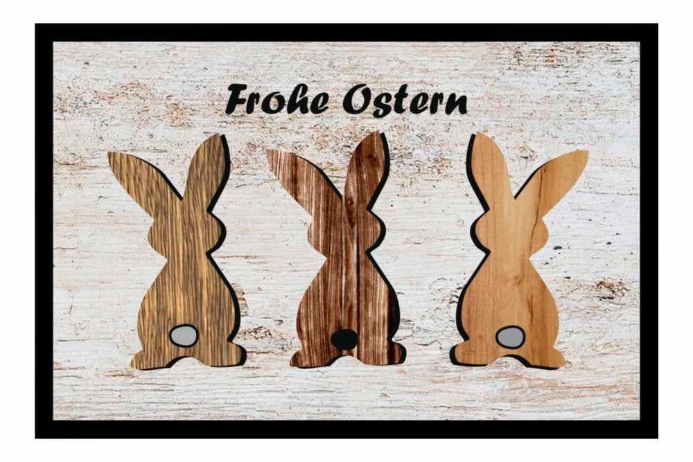Ladreas Fußmatte Schmutzfangmatte Frohe Ostern 60x40