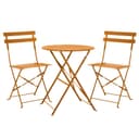 SVITA Balkonset BERLIN 3-tlg. Bistro-Set Orange Klappbar Bild 2