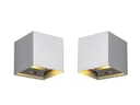 Reality Leuchten LED Wandleuchte Grau 2er Set mit Bewegungsmelder Bild 2