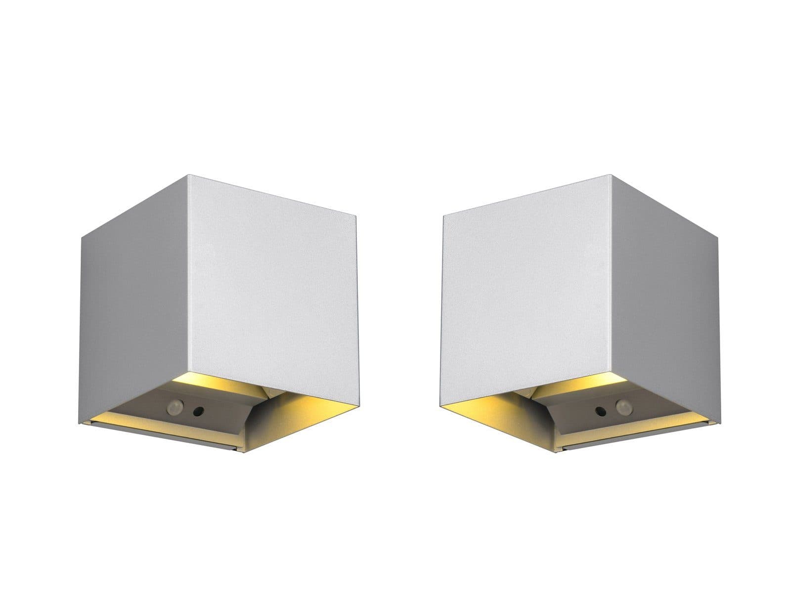 Reality Leuchten LED Wandleuchte Grau 2er Set mit Bewegungsmelder - Bild 2