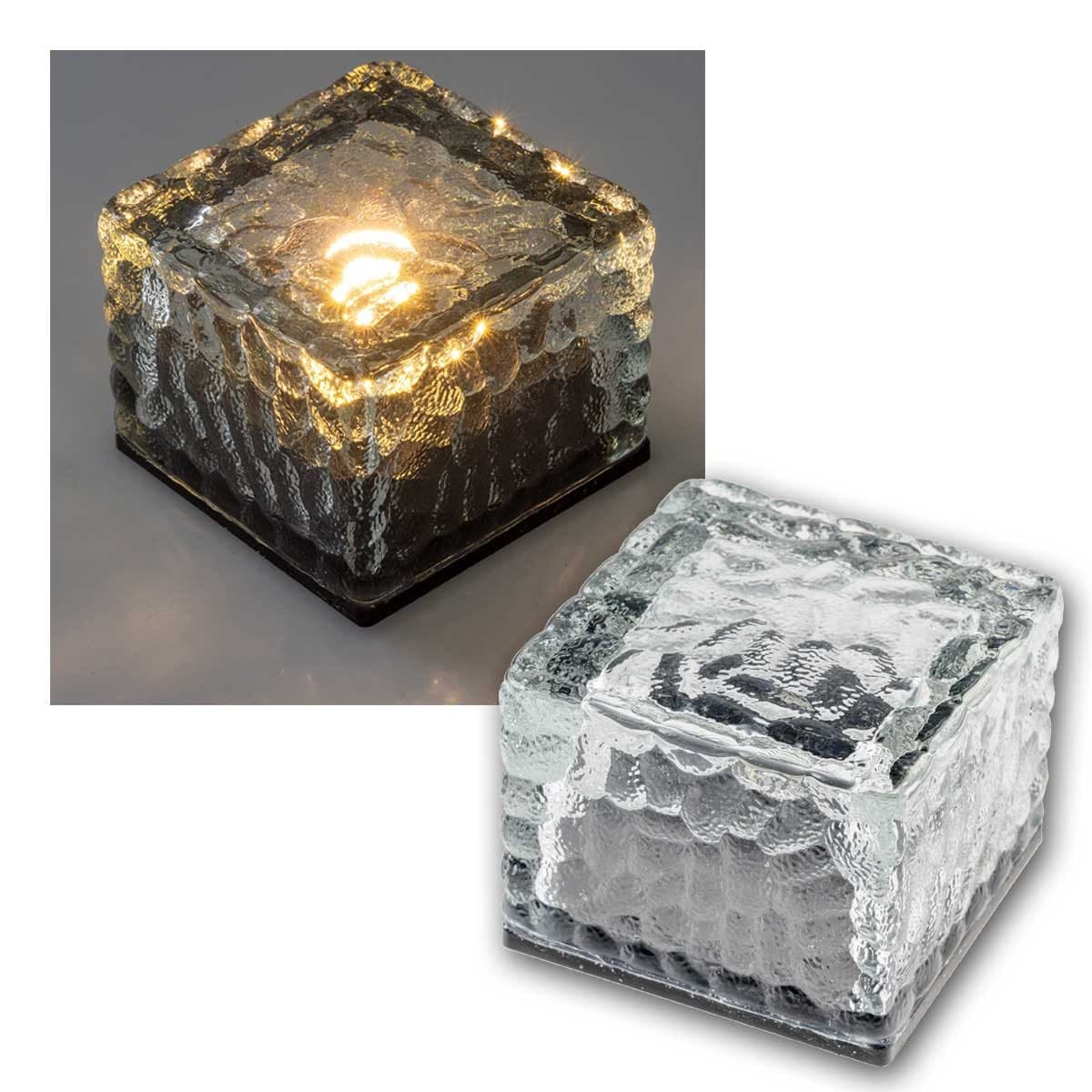ChiliTec LED Solarleuchte Solar Dekosteine warmweiß, IP65, 4er Set - Bild 2