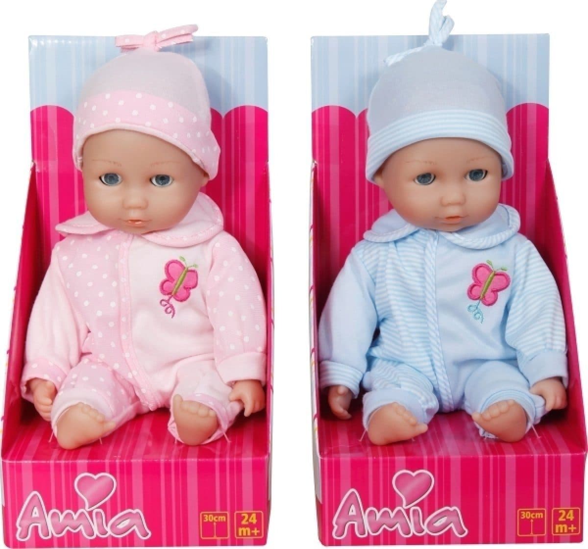Vedes Babypuppe AM Weichbaby 30cm Blau/Rosa