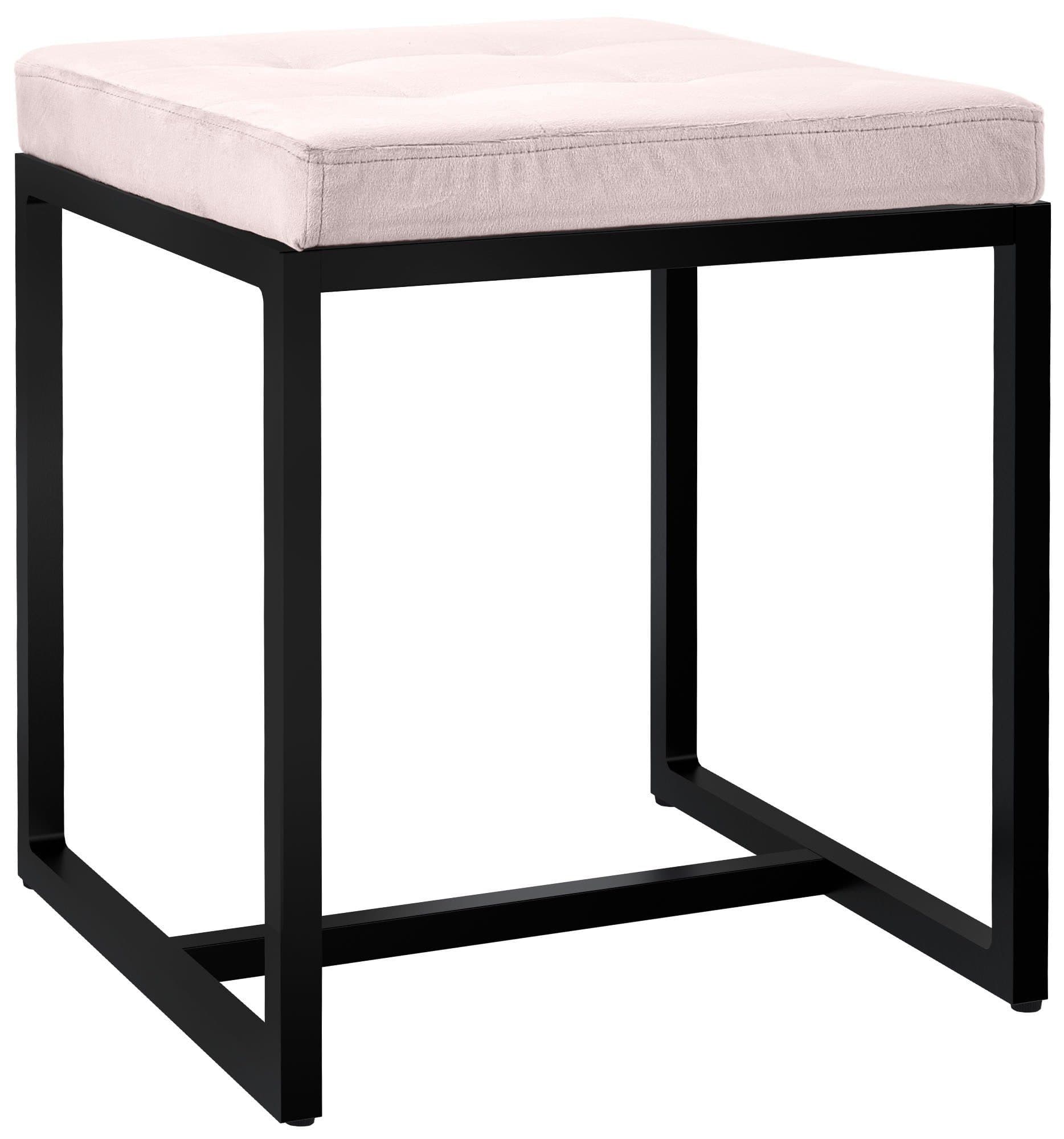 CLP Sitzhocker Barci Moderner Polsterhocker mit schwarzem Gestell - Bild 2