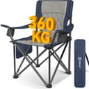 HOMECALL XXL Campingstuhl Blau Gepolstert 360kg Belastbar Faltbar Bild 2
