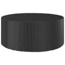 vidaXL Gartentisch Teetisch Schwarz PE-Rattan Bild 2