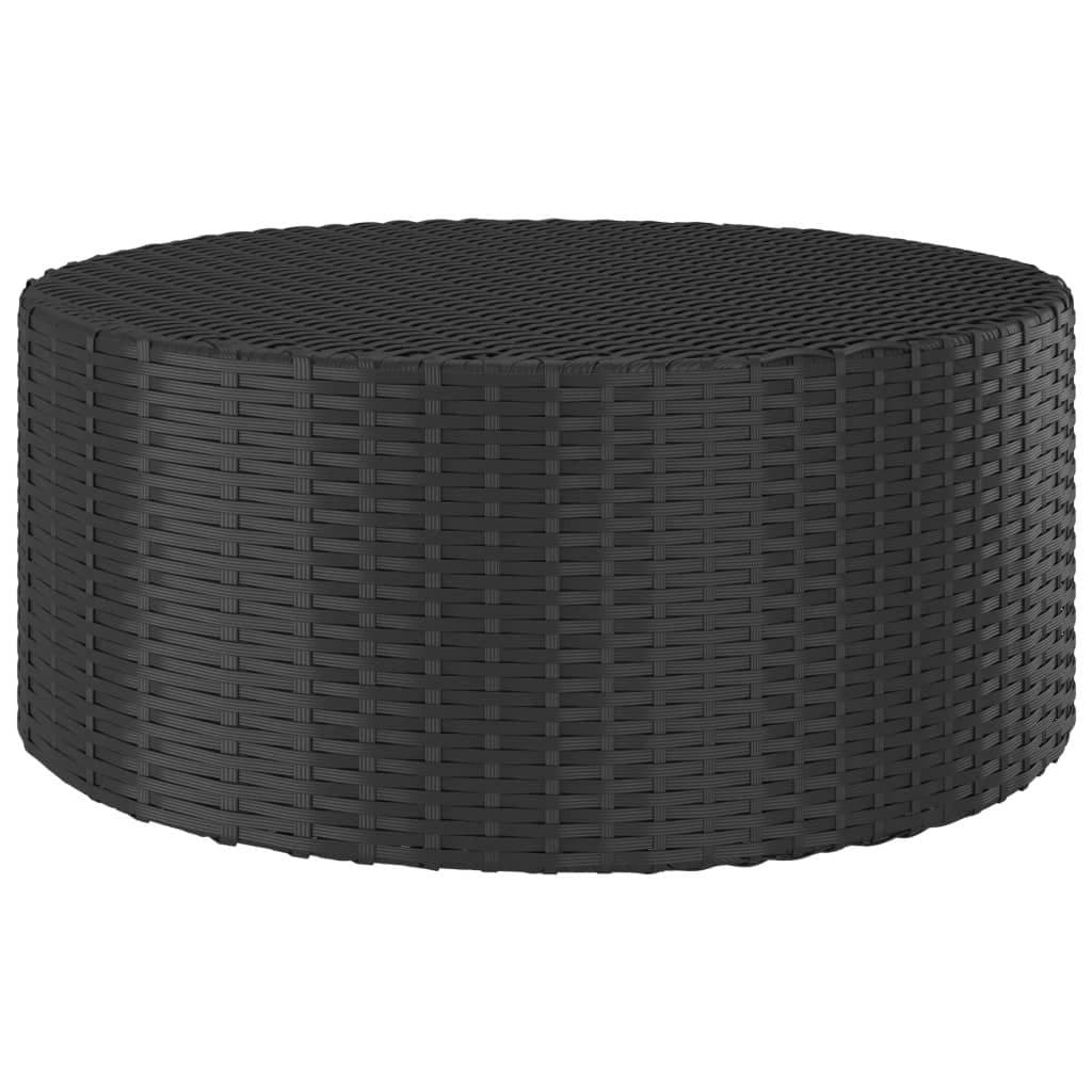 vidaXL Gartentisch Teetisch Schwarz PE-Rattan - Bild 2