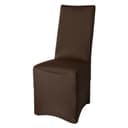 Beautissu Stuhlhusse Leona Braun Stretch Hussen für Stühle Bild 2