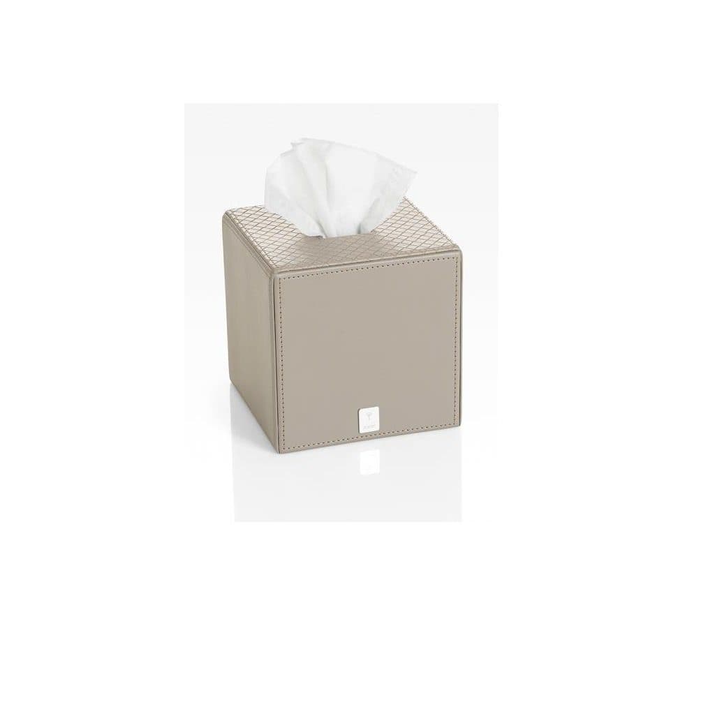 JOOP! Papiertuchbox quadratisch Grau Leder Optik