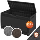 Casaria Auflagenbox Rato 310L Anthrazit Rattan-Optik mit Rollen Bild 2