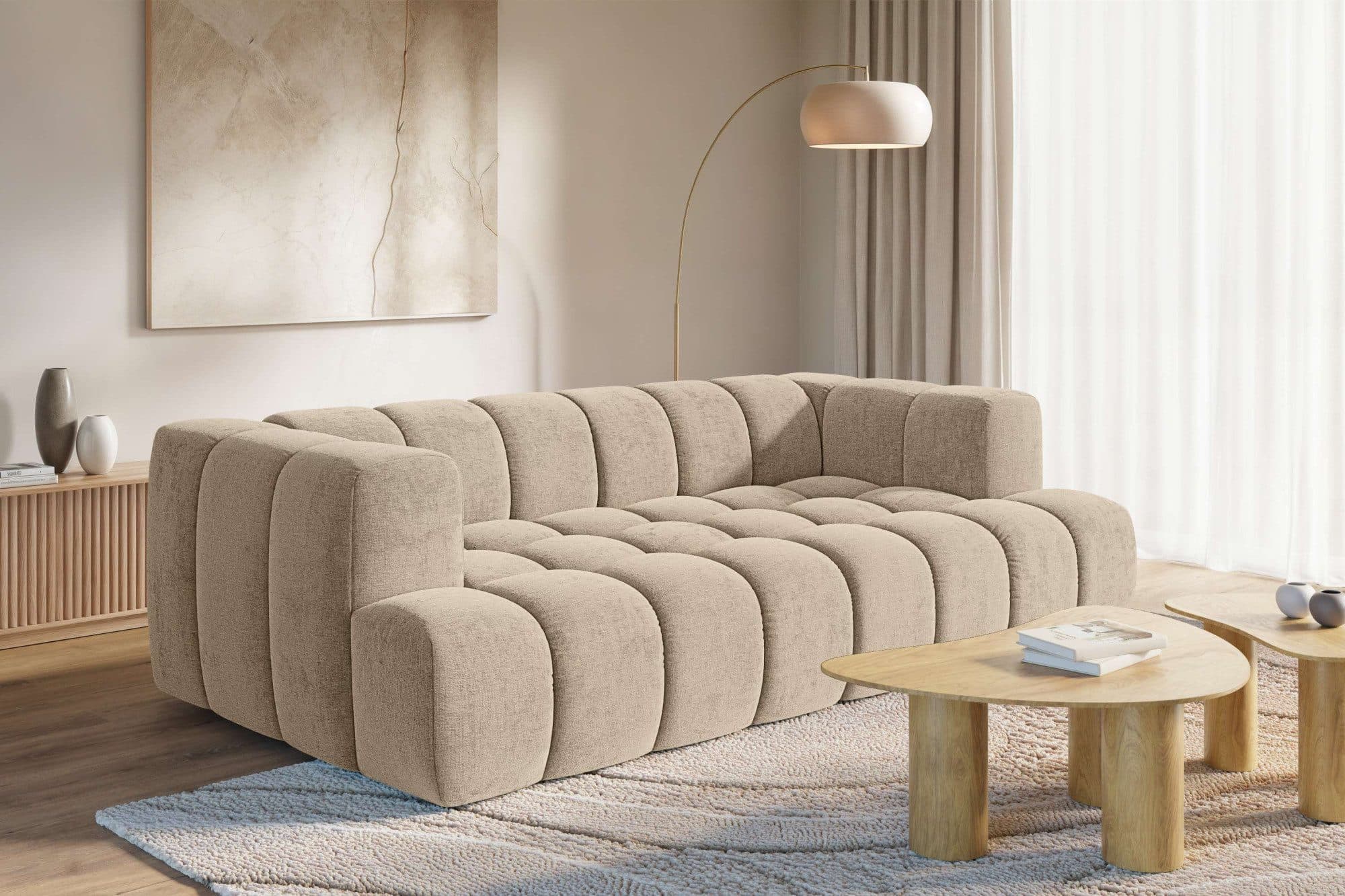 HOMSY BY ANA JOHNSON XL BOUBELLE Design-Sofa 4-Sitzer dunkelbeige - Bild 2