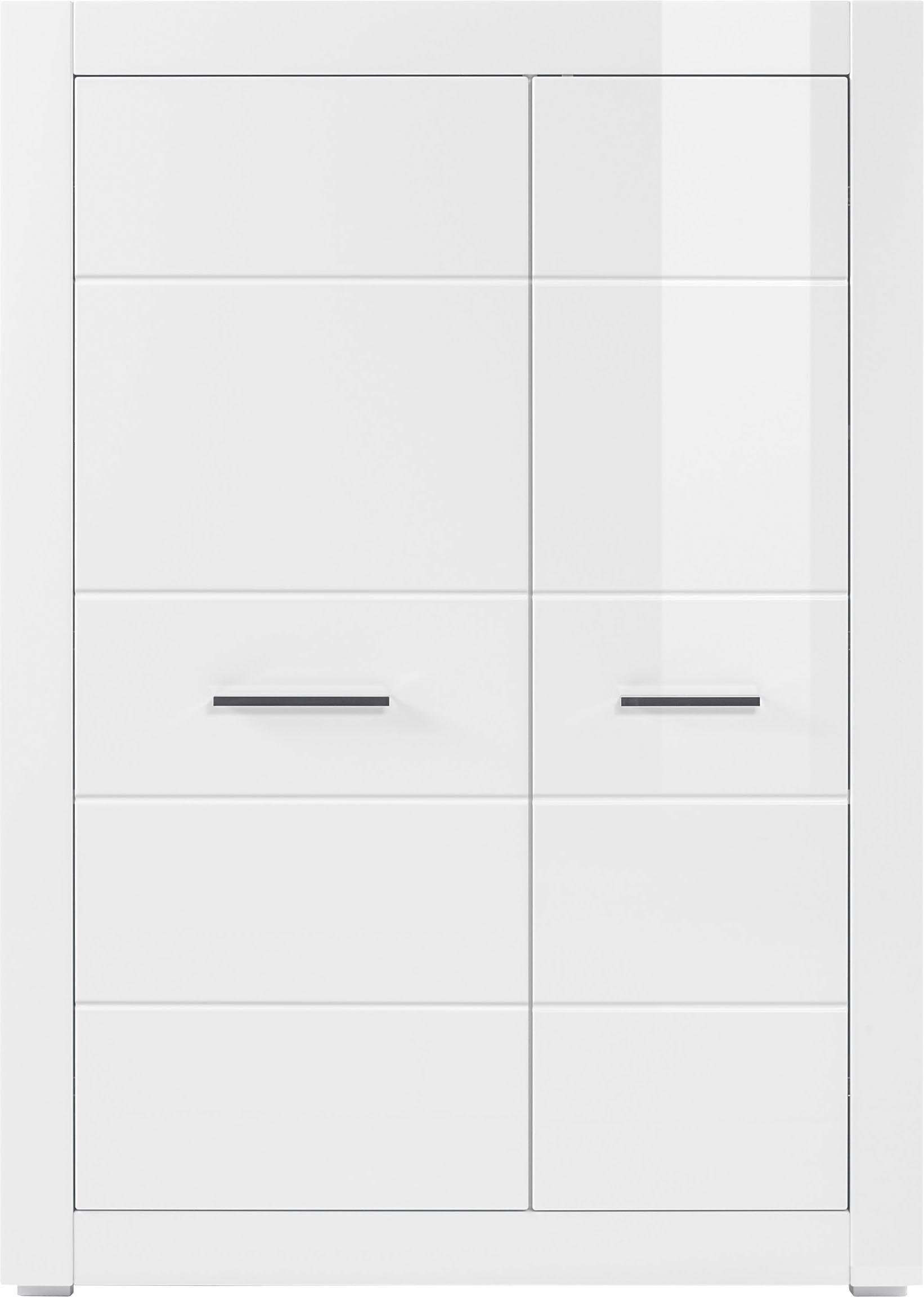 HOME AFFAIRE Mehrzweckschrank BIANCO Weiß Matt Hochglanz - Bild 2