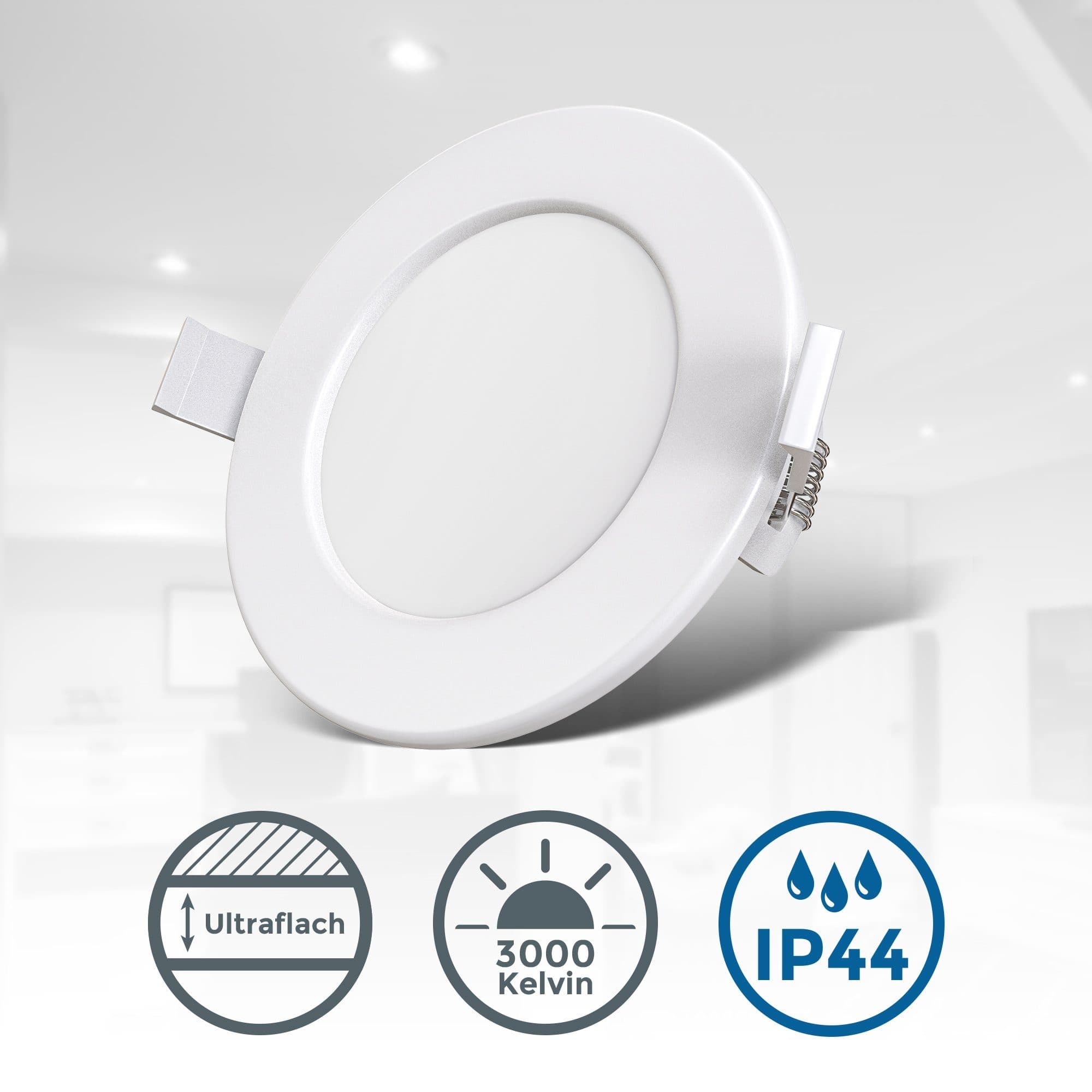 B.K.LICHT LED Einbauleuchte 9er Set Weiß IP44 Bad - Bild 2