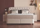 abc bedding Boxspringbett SYDNEY Beige Samt-Velours mit Bettkasten Bild 2