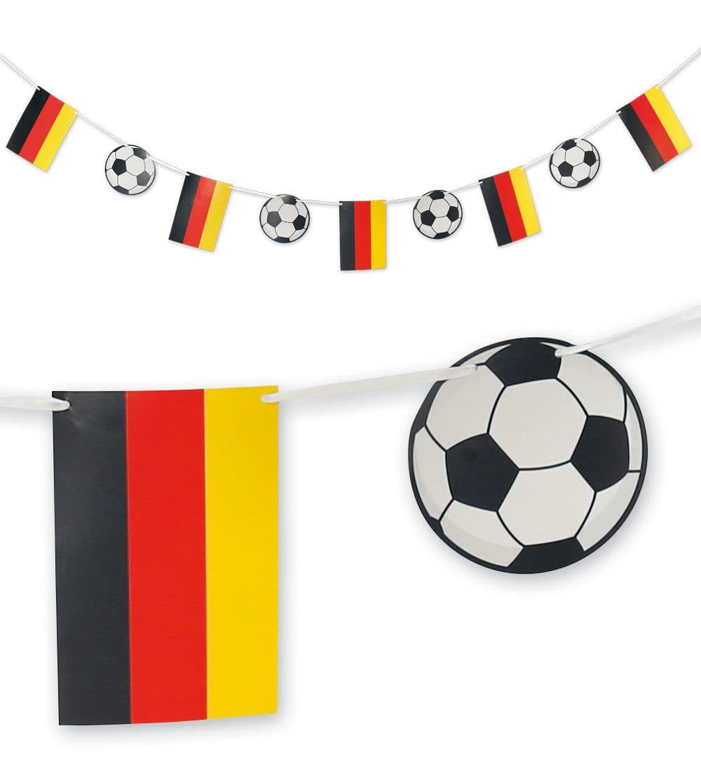 Fries Deutschland Fan Girlande 2,5m EM WM Partydekoration