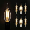 ZMH LED-Leuchtmittel 6X Glühbirne E14 4W Retro Dekorative Kerzenbirne C35L Warmweiß Bild 2