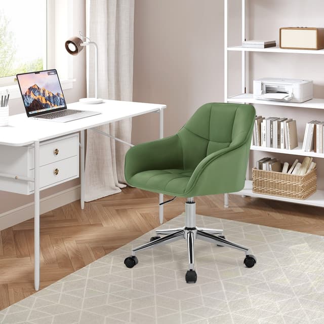 WOLTU Bürostuhl: Ergonomischer Samtsitz mit Höhenverstellung für Homeoffice