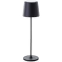 Brilliant Kaami LED Tischleuchte Schwarz Matt Metall Bambus USB Dimmbar Bild 2