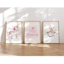 MeinBaby123® Poster Einhorn Bilder Kinderzimmer, Poster Kinderzimmer Deko, Babyzimmer Deko, Wandbilder, Einhorn, Prinzessin Bild 2