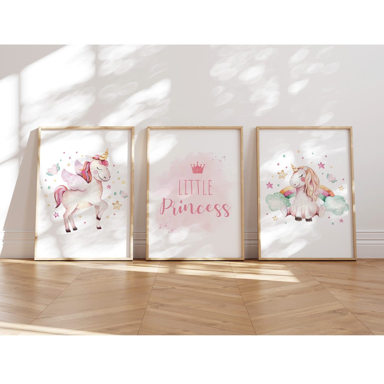 MeinBaby123® Poster Einhorn Bilder Kinderzimmer, Poster Kinderzimmer Deko, Babyzimmer Deko, Wandbilder, Einhorn, Prinzessin - Bild 2