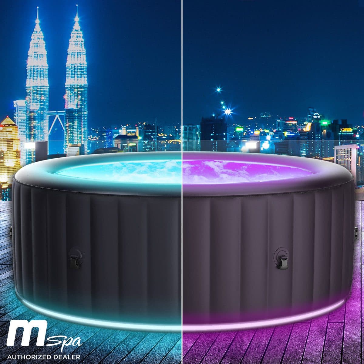 BRAST MSpa Aurora Aufblasbarer Whirlpool LED 6 Personen - Bild 2
