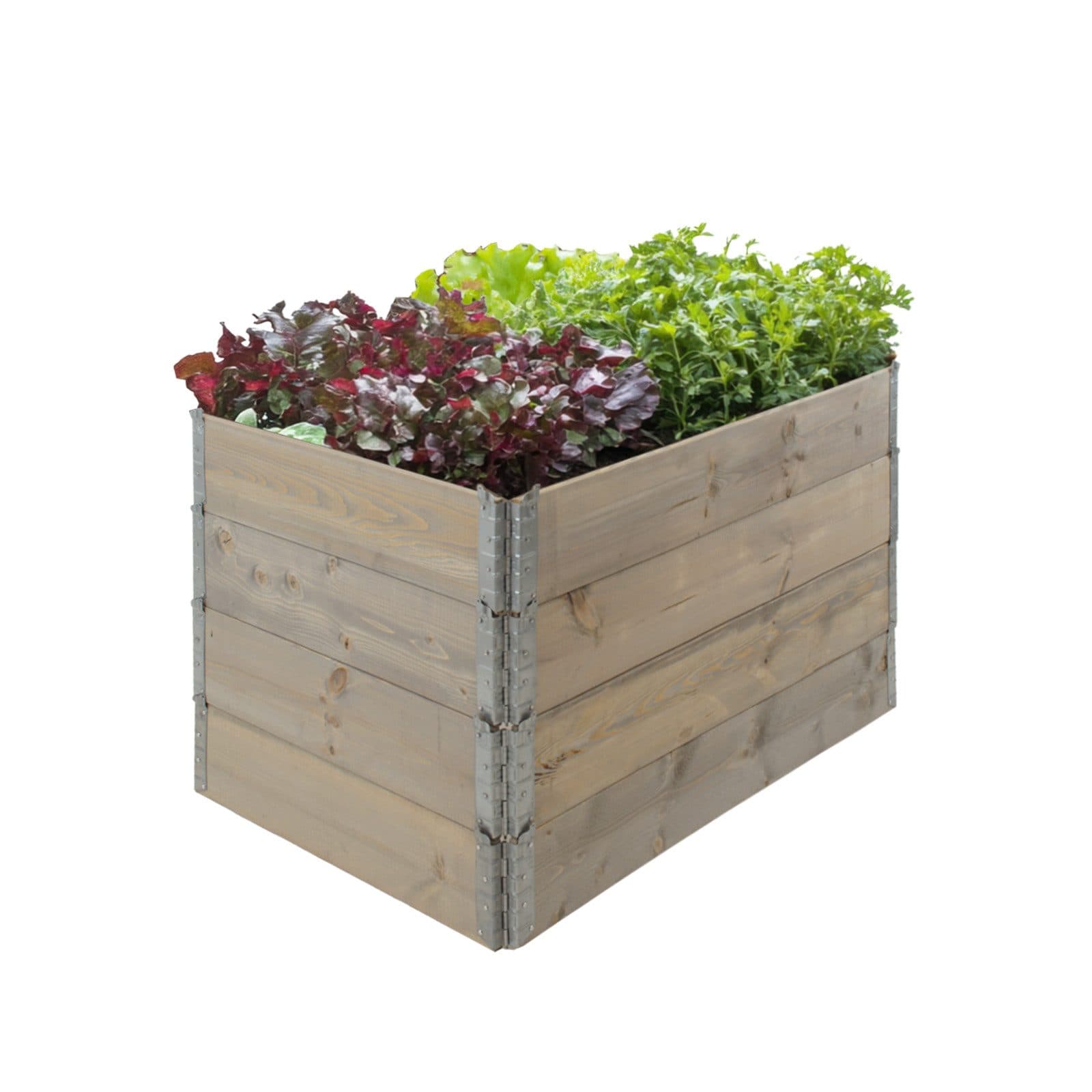 TRUTZHOLM Hochbeet 120x80x80 cm Palettenrahmen 4-teilig stapelbar - Bild 2