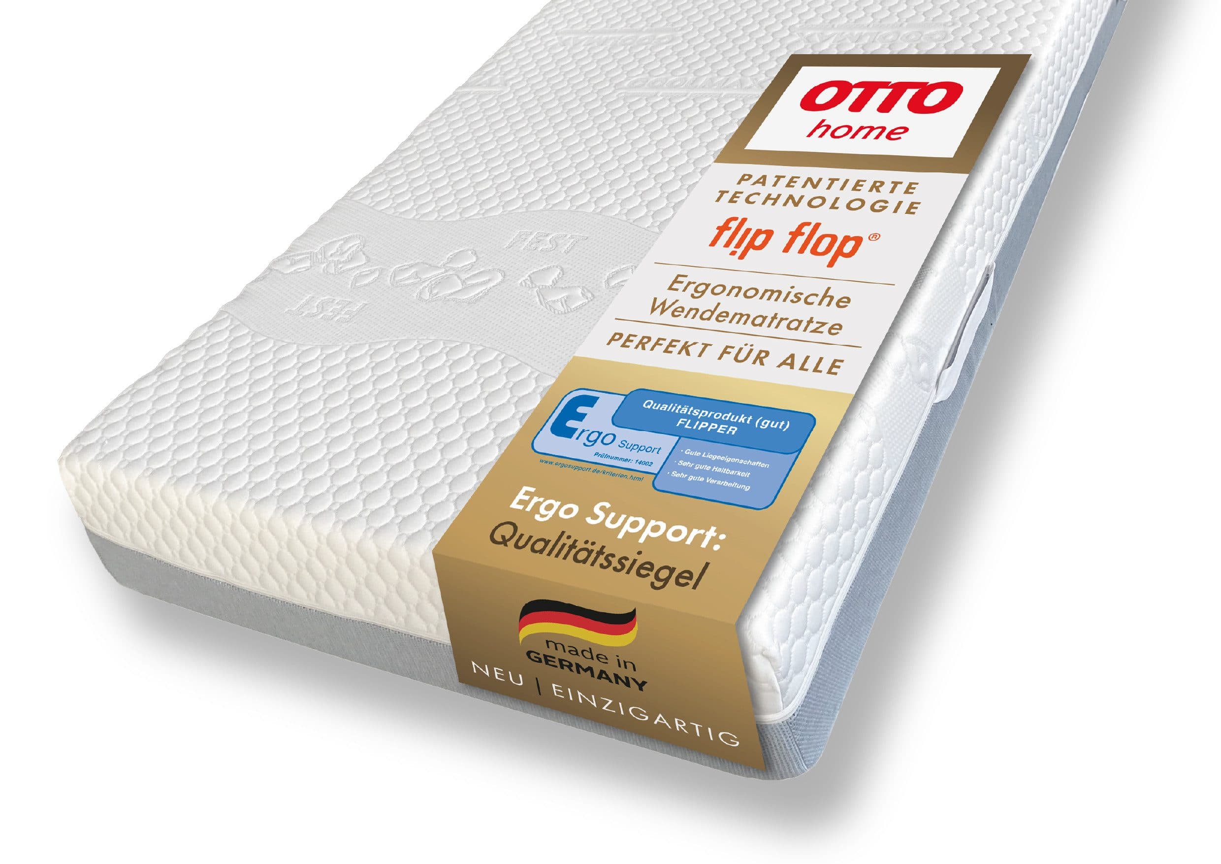 OTTO HOME Flipper Hybridschaum-Matratze Wendematratze Weiß/Blau - Bild 2