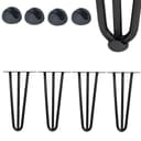 Mucola Tischbein Hairpin 4er Set Schwarz Stahl Bild 2
