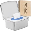 ovimar Feuchttücherbox Edelstahl Silber zum Kleben Bild 2