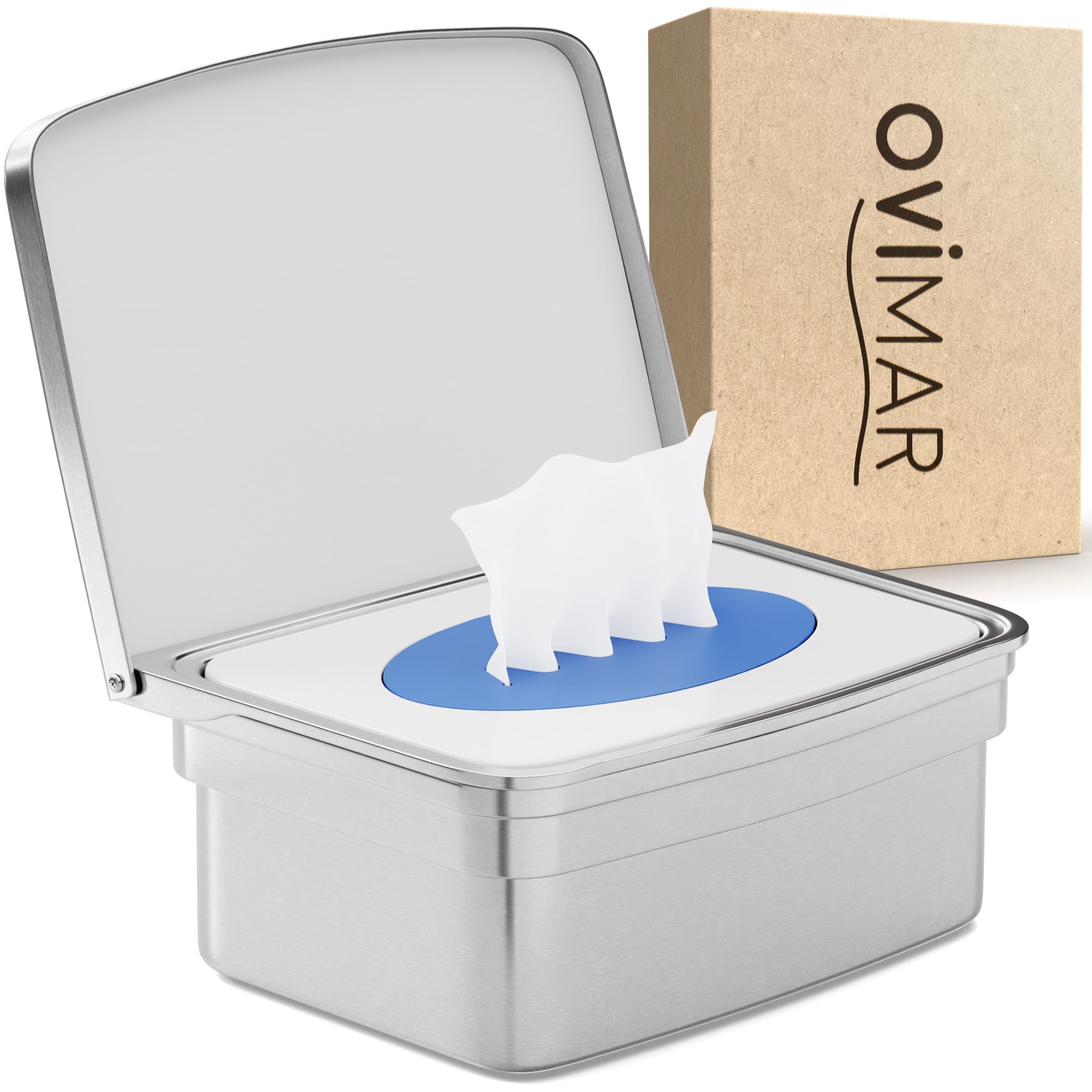 ovimar Feuchttücherbox Edelstahl Silber zum Kleben - Bild 2