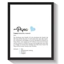 GRAVURZEILE Poster Definition DIN A4 Weiß Duden-Optik Bild 2