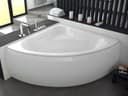 KOLMAN Eckbadewanne MIA 140x140 Acryl Weiß mit Ablaufgarnitur Bild 2