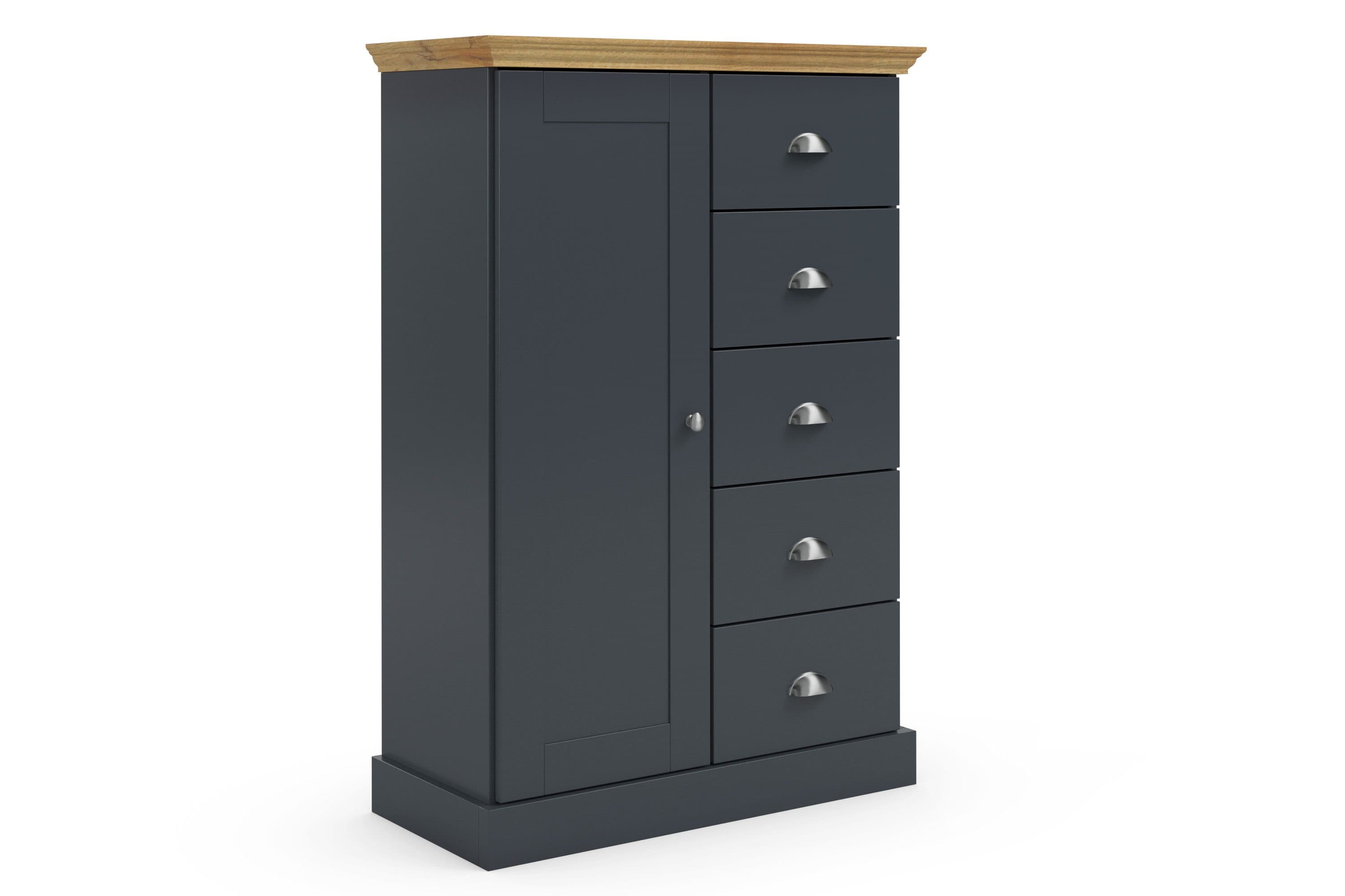 OTTO HOME Kommode Motala Grau Anthrazit Eiche 5 Schubladen - Bild 2