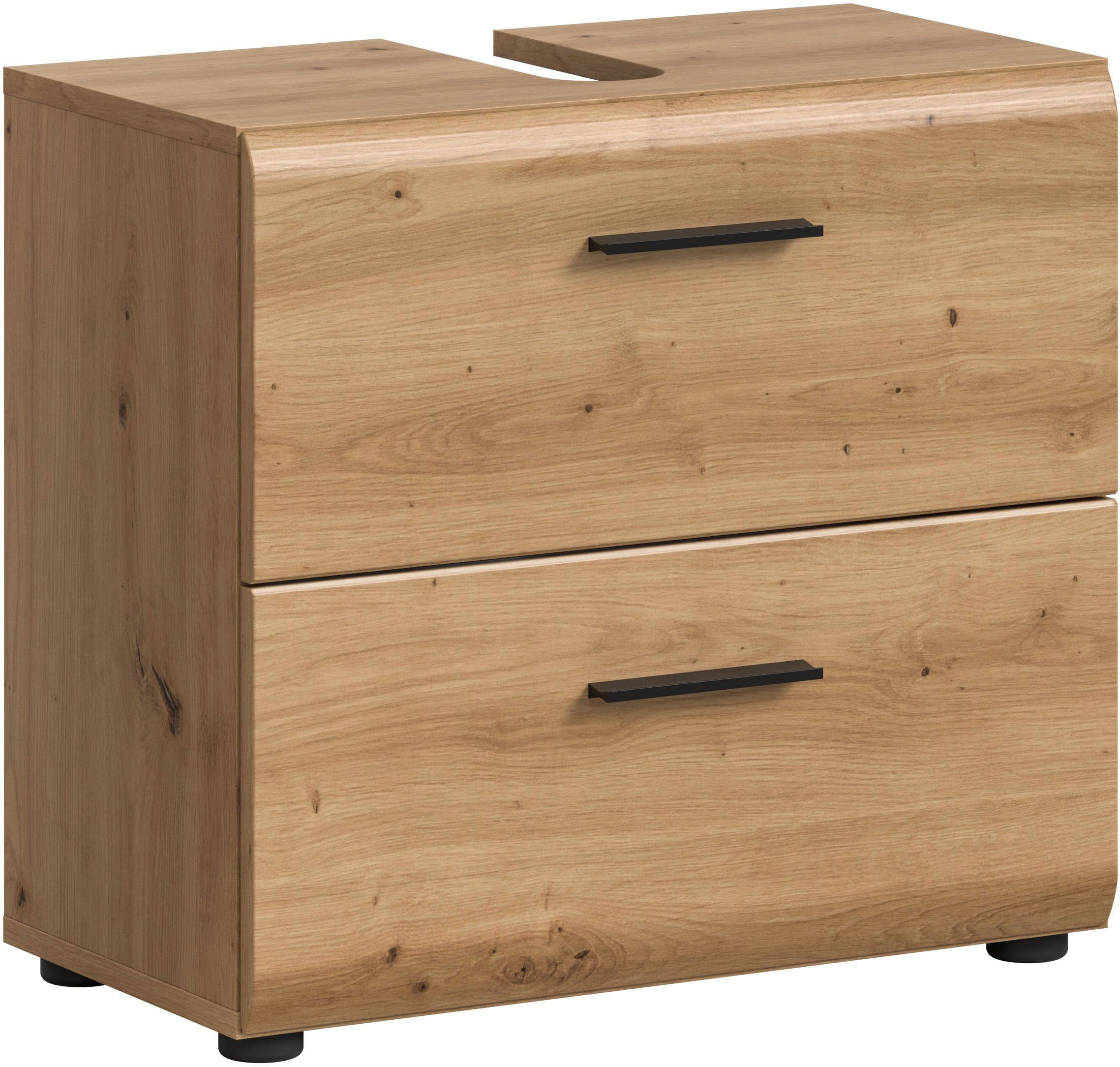 WELLTIME Waschbeckenunterschrank Florenz 60 cm Braun Schwarz - Bild 2