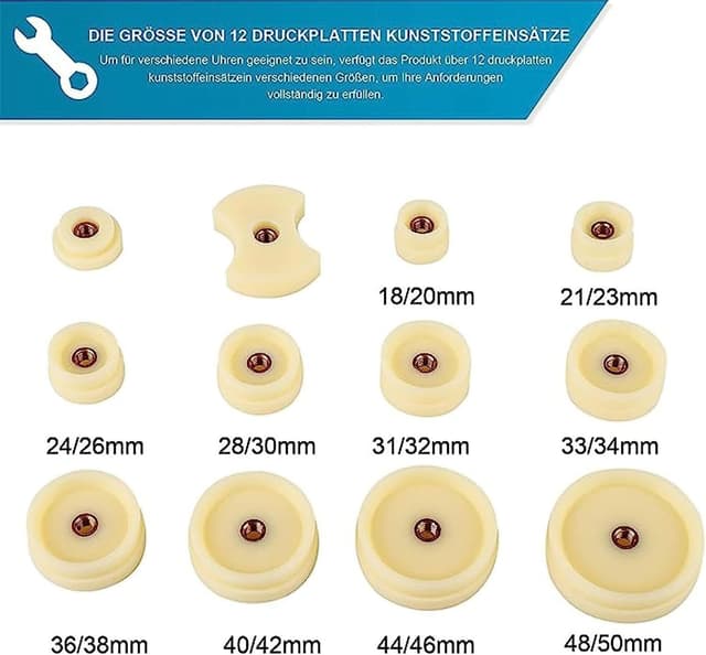 Youyijia Montagewerkzeug Uhr Presse 13-teilig Aluminium ABS Blau