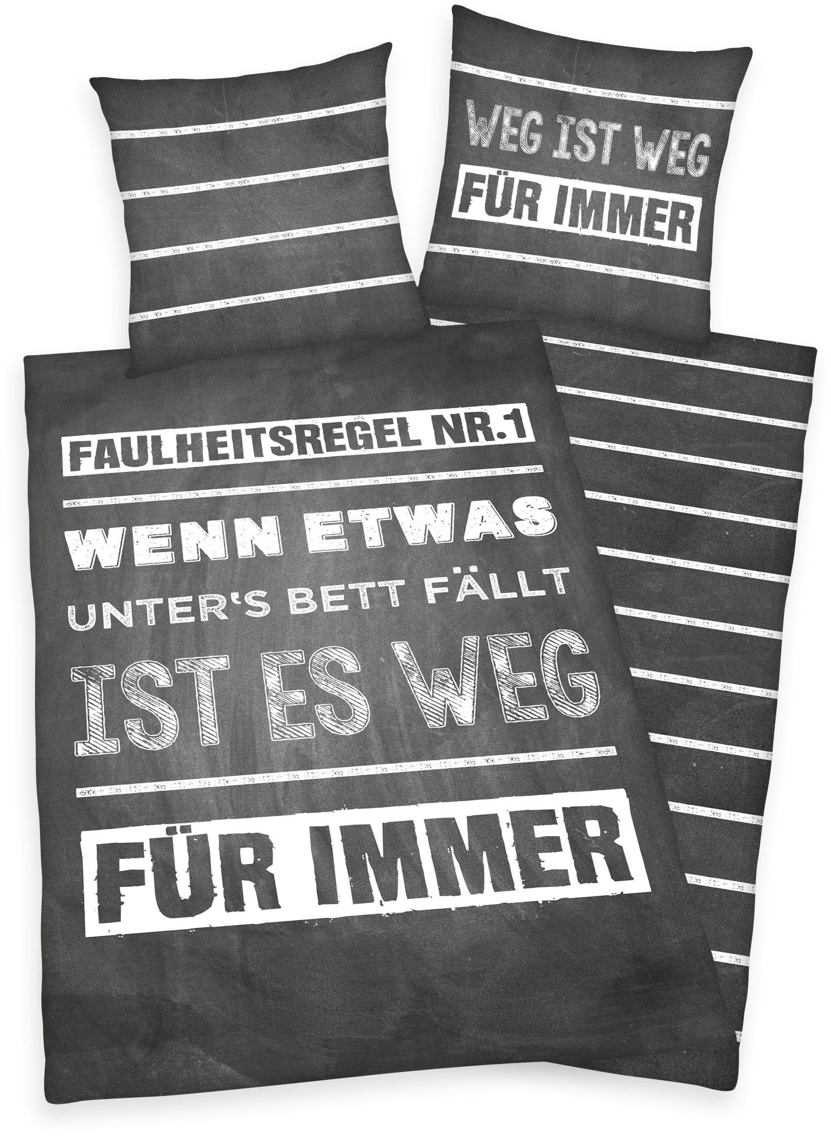 Herding's Young Collection Jugendbettwäsche Faulheit Grau Wendebettwäsche - Bild 2