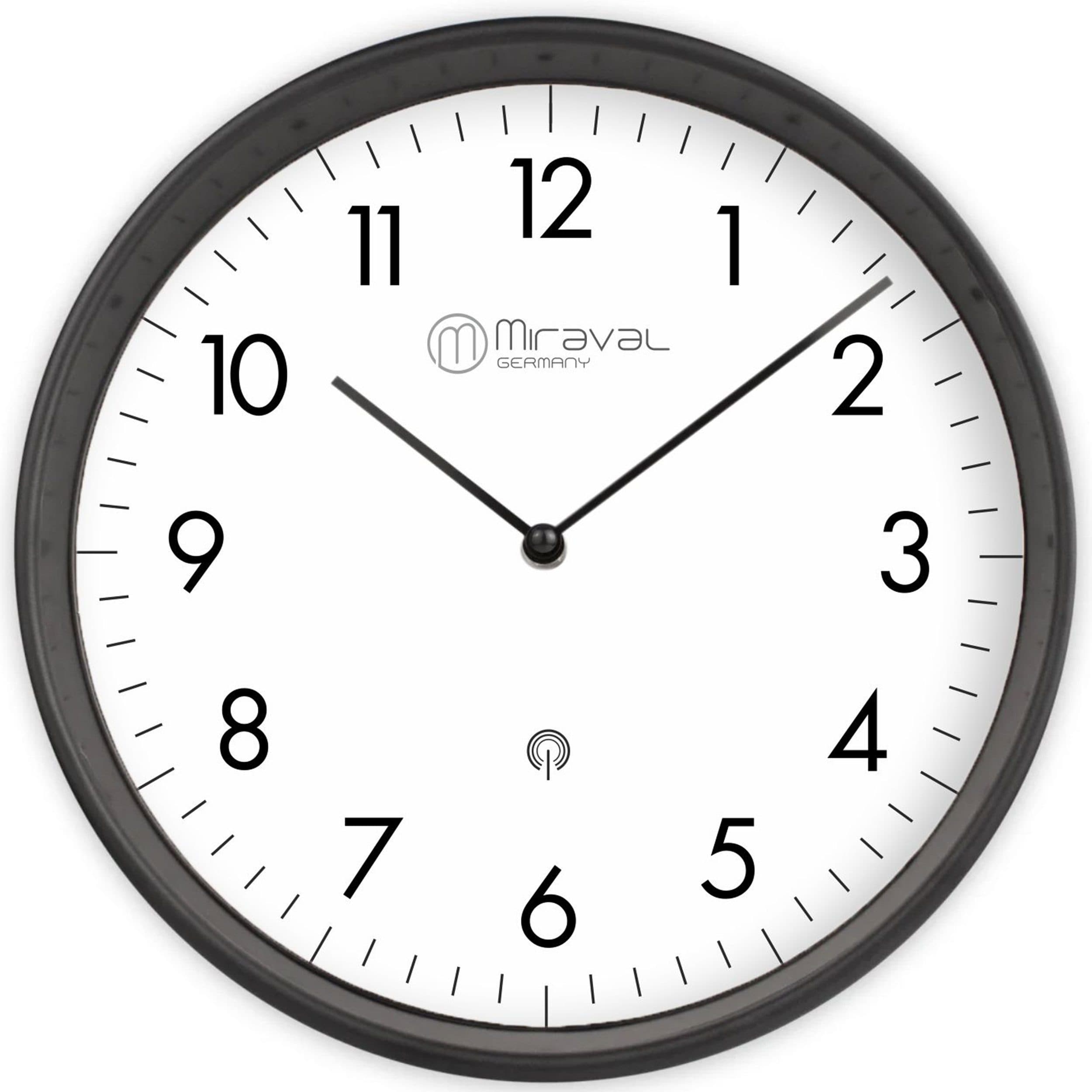 Miraval Funk-Wanduhr Schwarz Weiß Modernes Design