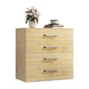 WLIVE Kommode mit 4 Schubladen, Vielseitiger Schubladenschrank für Schlafzimmer, Flur & Kinderzimmer Bild 2