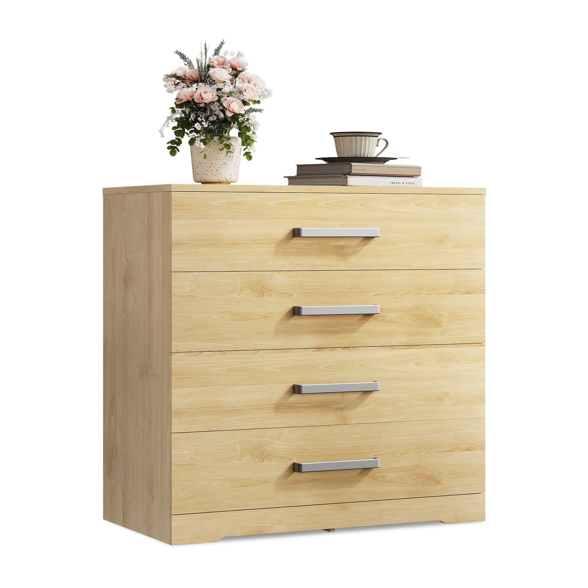 WLIVE Kommode mit 4 Schubladen, Vielseitiger Schubladenschrank für Schlafzimmer, Flur & Kinderzimmer - Bild 2