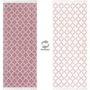 Jimri Kelim Läufer Teppich Rosa/Weiß Boho Stil Bild 2