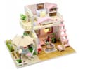 LA CUTE Puppenhaus Kinderzimmer-Puppenhaus Set - Holzpuppenhaus Wohnzimmer Bild 2