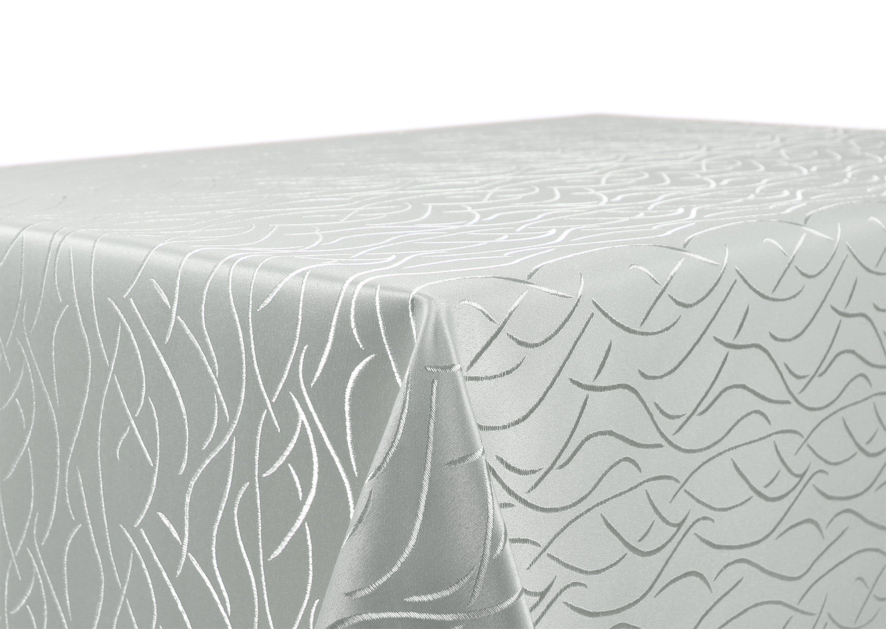 Beautex Tischdecke Streifen Grau Silber Bügelfrei Fleckabweisend - Bild 2
