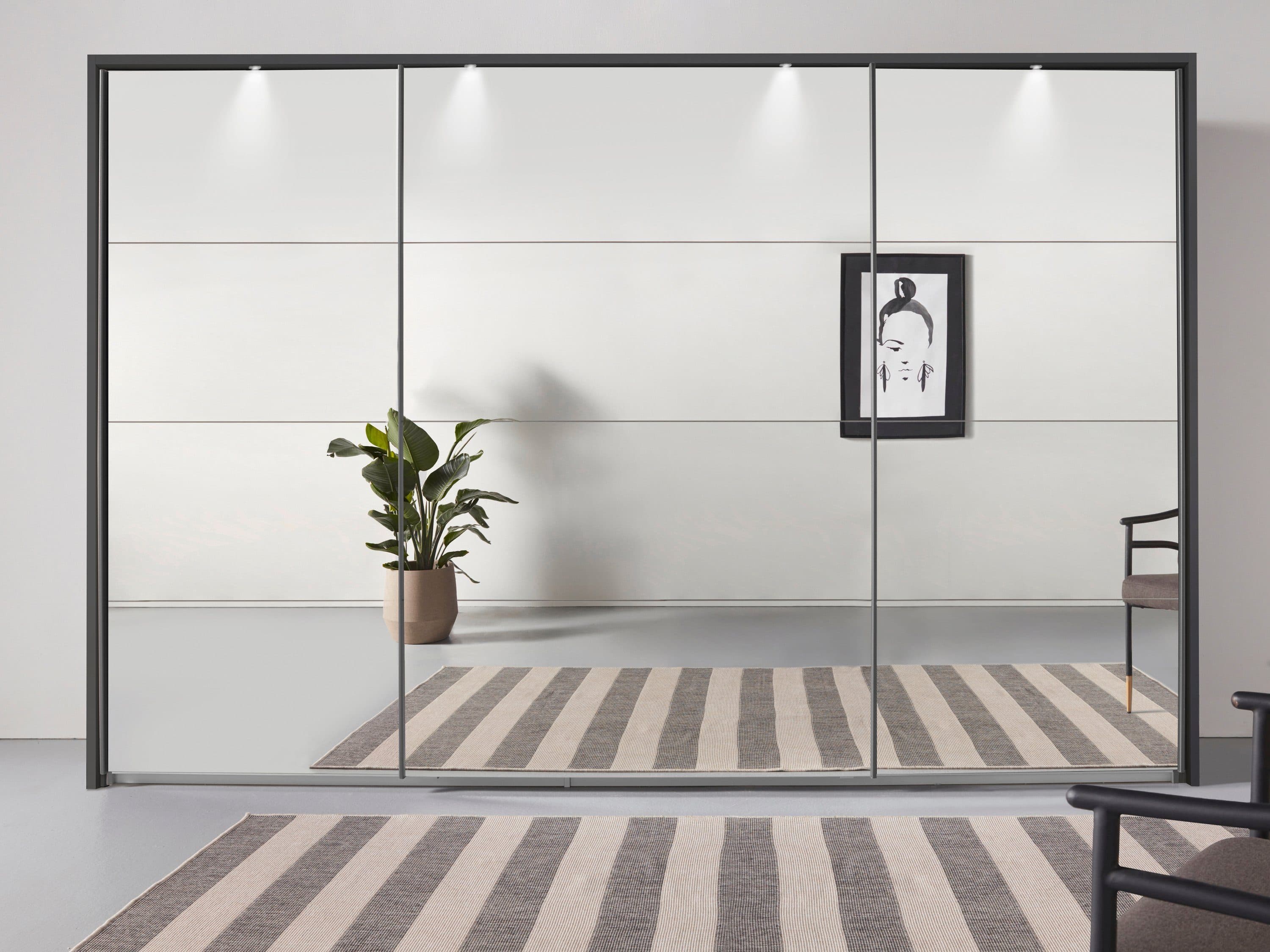 Rauch Schwebetürenschrank OTELI Grau mit LED-Beleuchtung - Bild 2
